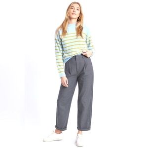 Brixton Crystal Blue Striped Hilt Sweater L